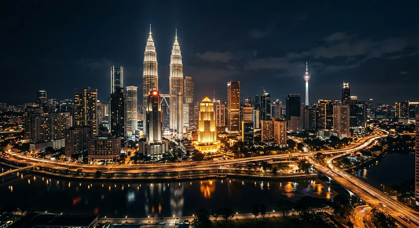 Kuala Lumpur skyline at night